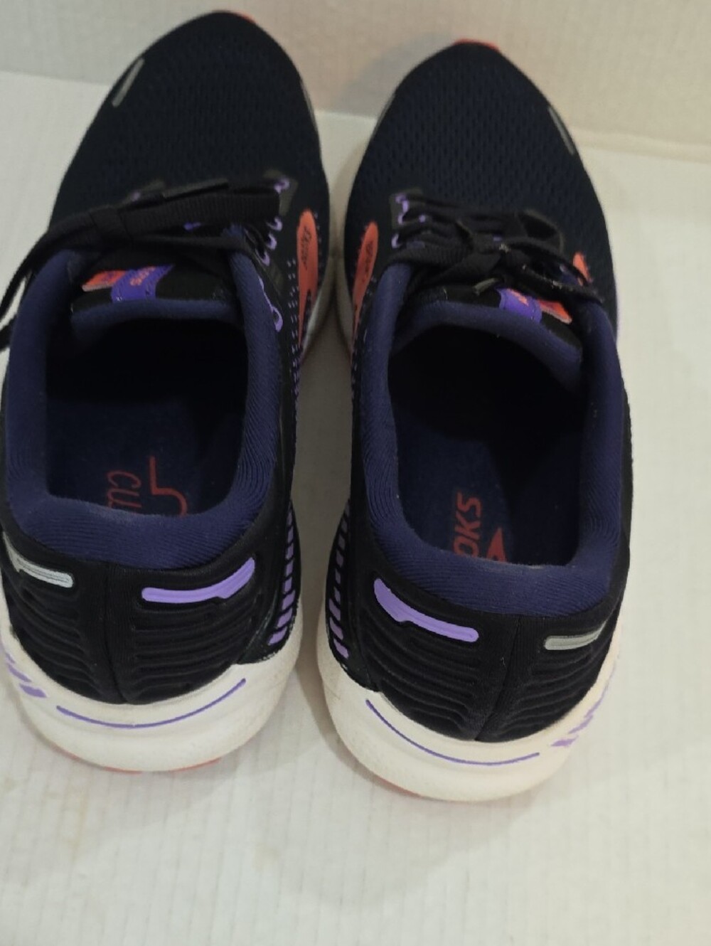 Brooks Adrenaline GTS 22 Womens Shoes - Navy with Coral & Purple Size 10 - Picture 8 of 11